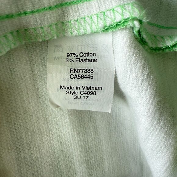 J. Crew Factory Green Striped Sleeveless Daybreak Ponte Knit Dress w Pockets M - Picture 4 of 4